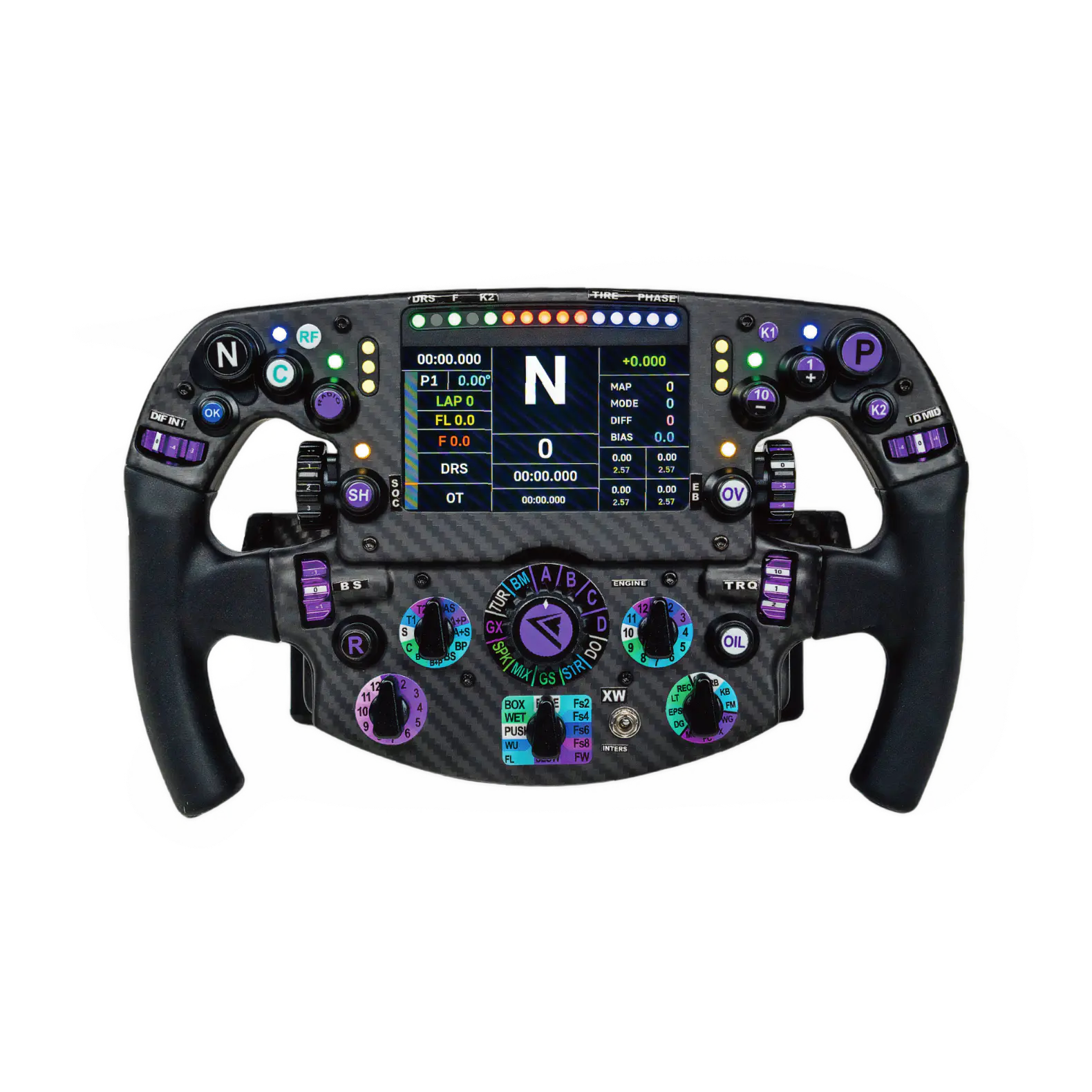 Conspit PW1 formula racing wheel for sim racing front view
