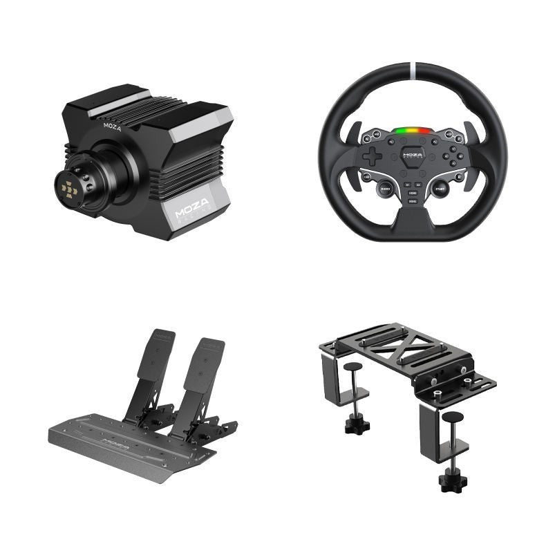 MOZA R5 PC Gaming Racing Simulator Bundle Kit & Steering Wheel