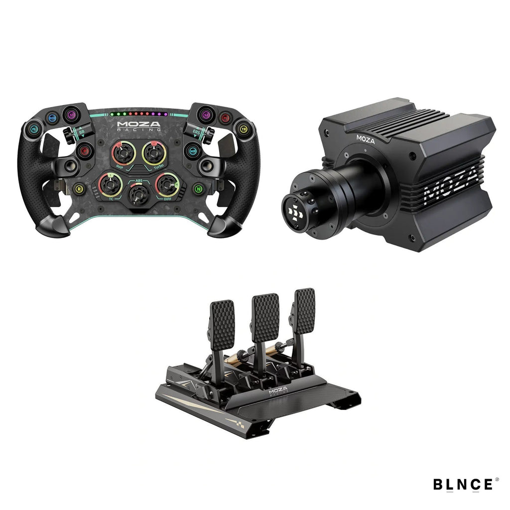 MOZA RACING R9 V3 Wheel Base, CRP2 3 Pedals Load Cell & GS V2P GT Bundle